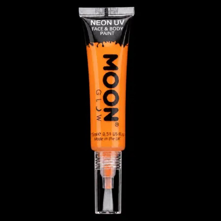 Maquillage Fluo avec Applicateur Pinceau - 15 ml - Orange